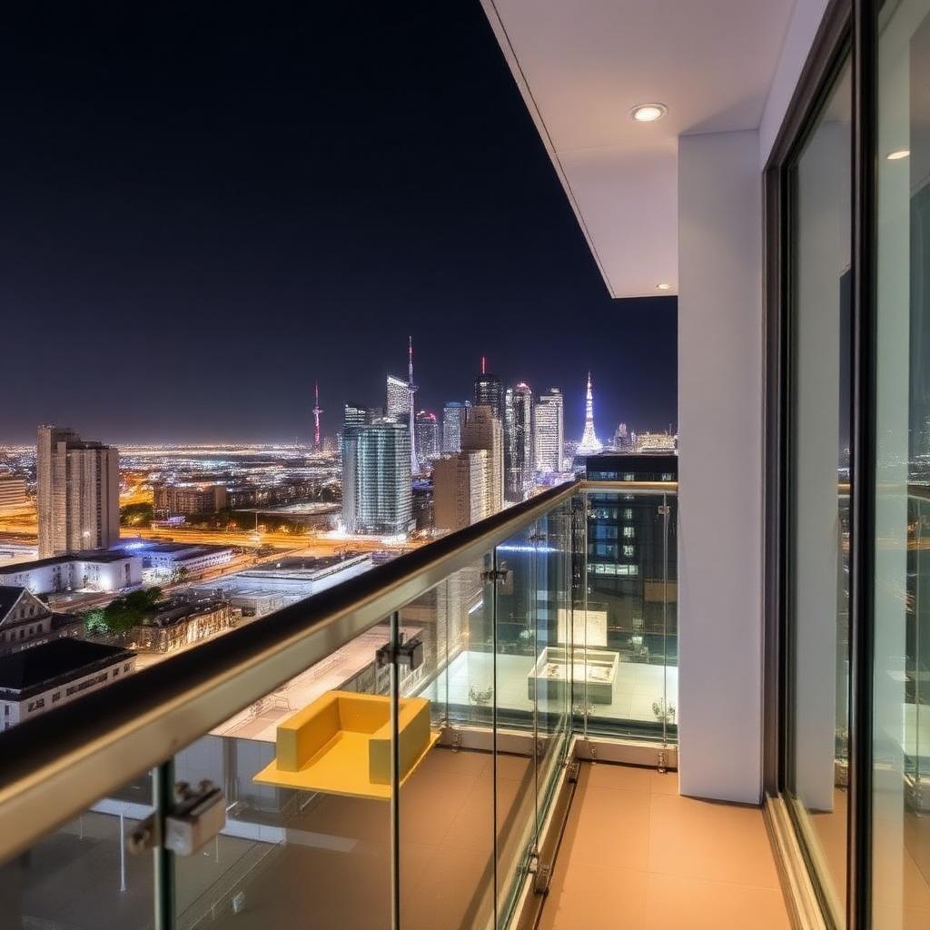 Balcony glass railing